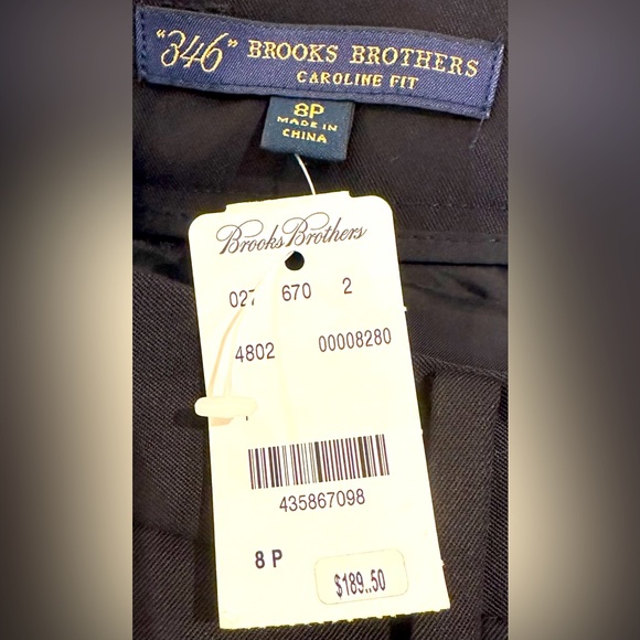 Brook Brothers Plain Front Caroline Fit 100% Wool Pants. Brand New With Tags - Picture 4 of 6